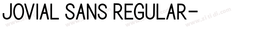 Jovial Sans Regular字体转换